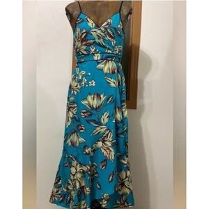 Band of the Free Wrap Dress Small Floral Blue